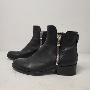 3.1 PHILLIP LIM Black Alexa Leather Boot Size 38.5 